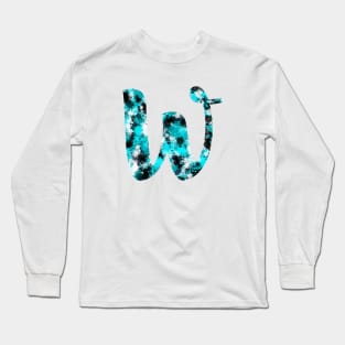 Paint Splash Letter W Long Sleeve T-Shirt